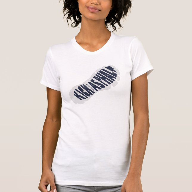 TRITT-ASPHALT-LAUFENDER T - SHIRT (Vorderseite)