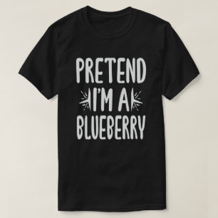 Tritt auf als Blaubeere Einfaches Halloween-Kostüm T-Shirt