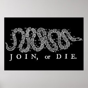 Tritt bei oder stirb Druck Poster