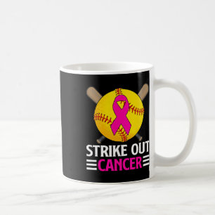 Tritt Brustkrebs-Bewusstsein Weich Rosa Frau Kaffeetasse