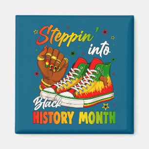 Tritt ein in den Black History Month Schwarze Snea Magnet