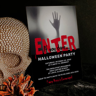 Tritt ein, wenn du wagst Halloween-Party Einladung