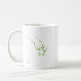 Tritt Gras Kobold Hand Daryl Linienkunst Lustiger  Kaffeetasse