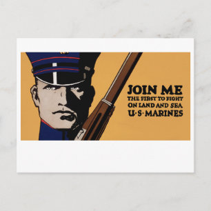 Tritt mir bei ~ US Marines Postkarte