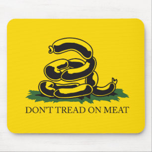 Tritt nicht auf Fleisch lustige Gadsden-Flagge Par Mousepad