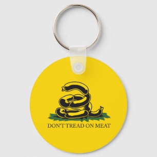 Tritt nicht auf Fleisch lustige Gadsden-Flagge Par Schlüsselanhänger