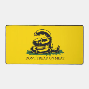 Tritt nicht auf Fleisch lustige Gadsden-Flagge Par Schreibtischunterlage