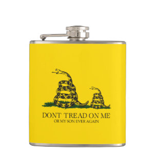 Tritt nicht auf mich oder meinen Sohn Gadsden-Flag Flachmann