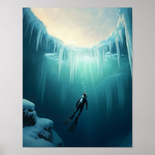 Tritt sie in das Eisloch Poster