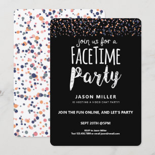 Tritt uns bei bei einer lustigen Online-Video-Chat Einladung