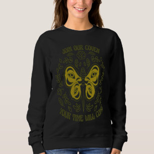 Tritt unserem Koven Wiccan Wicca Heide Hexe Retro- Sweatshirt