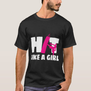 Tritt wie ein Mädchen Kampfsport Kickboxer Kickbox T-Shirt