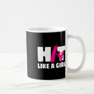 Tritt wie ein Mädchen Martial Arts Kickboxer Kickb Kaffeetasse