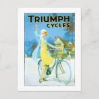 Triumph Cycles Fine Vintag Bicycle Poster