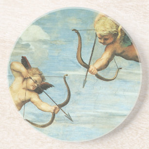 Triumph der Galatea Engel Detail von Raphael Sanzi Sandstein Untersetzer