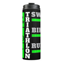 Triumph des Triathlon: Schwimmen, Fahrrad, Erlebni Thermosbecher