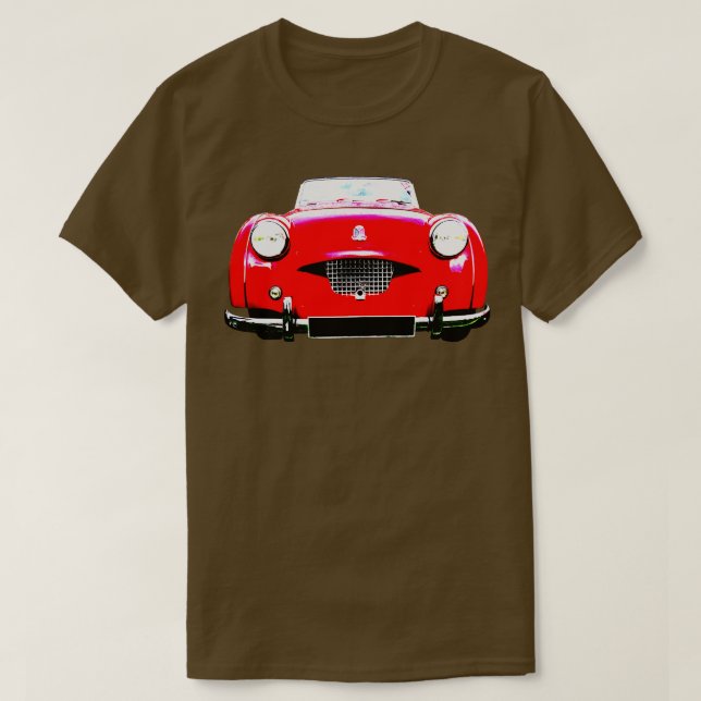 Triumph TR2 1950er britischer Klassiker mit feinem T-Shirt (Design vorne)