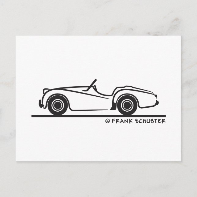 Triumph TR2 Postkarte (Vorderseite)