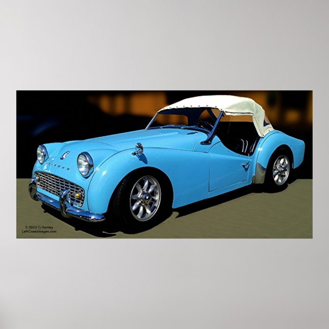 TRIUMPH TR3 POSTER 1960 (Devant)
