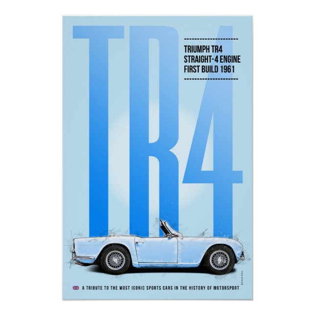 Triumph TR4 Poster (Vorderseite)