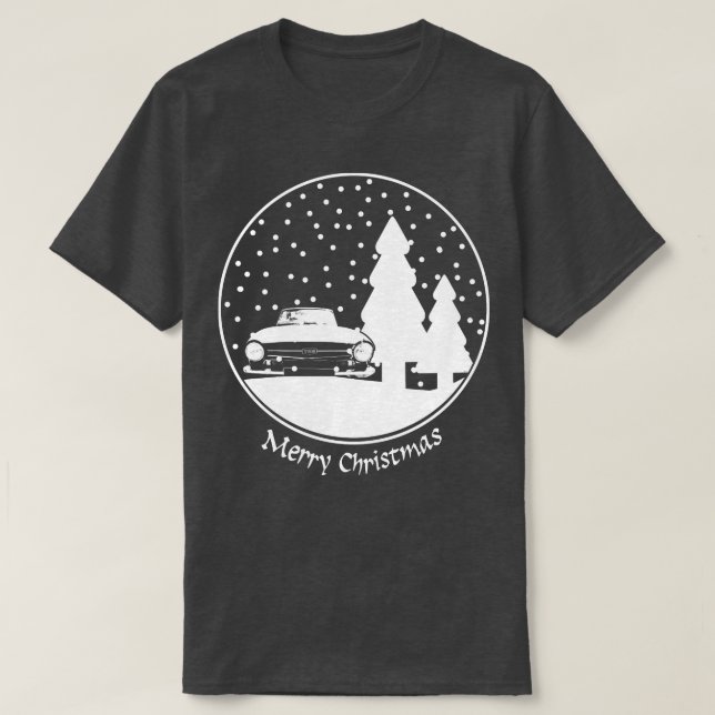 Triumph TR6 1970er britischer Klassiker Weihnachts T-Shirt (Design vorne)