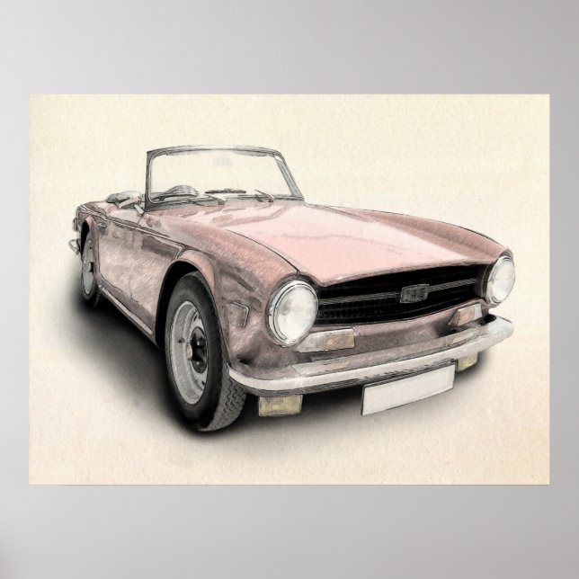 Triumph TR6 Poster (Vorne)