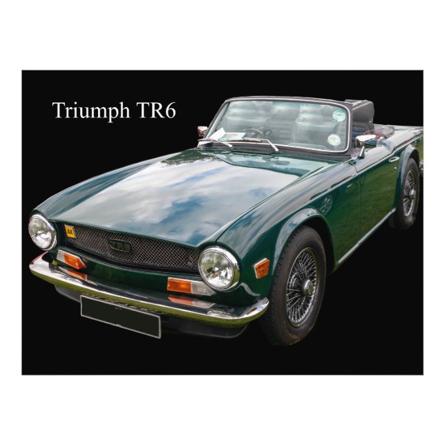Triumph TR6 Sportwagen Fotodruck (Vorne)