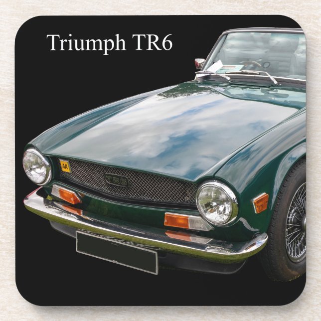 Triumph TR6 Sportwagen Getränkeuntersetzer (Vorderseite)