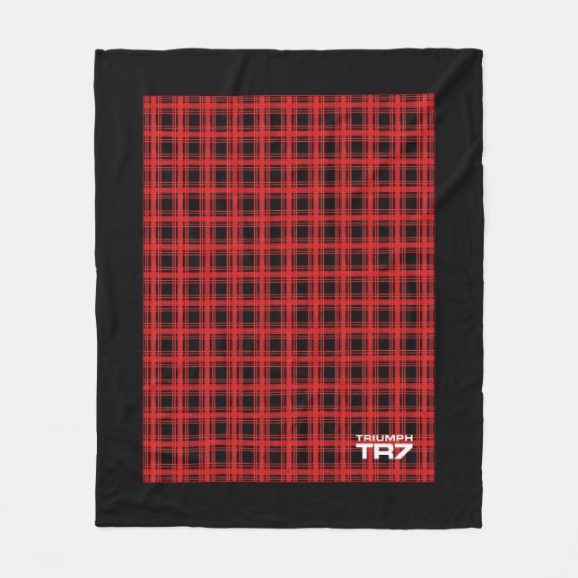 Triumph TR7 - Red Tartan / Kariert  Fleecedecke (Vorderseite)