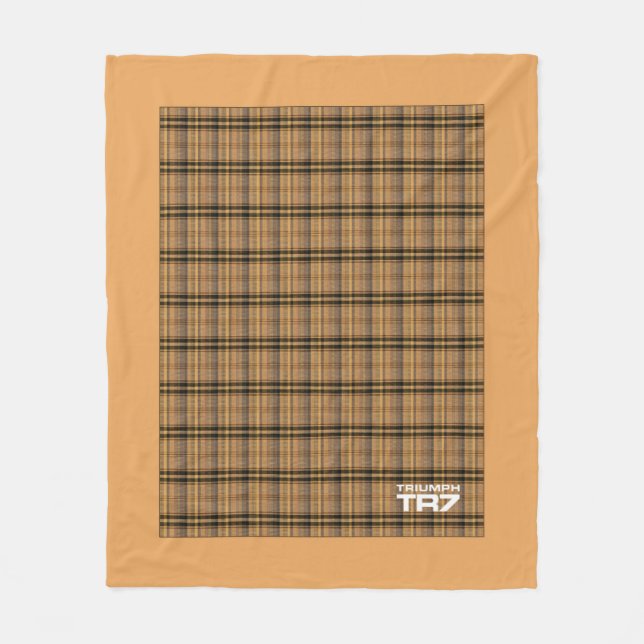 Triumph TR7 - Tan Tartan / Kariert Fleecedecke (Vorderseite)