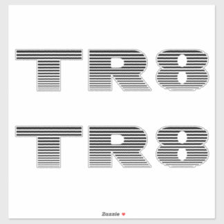 Triumph TR8 Logo Seite - Schwarz Aufkleber