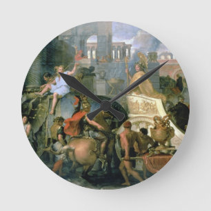 Triumph von Alexander oder der Eingang von Alexa Runde Wanduhr