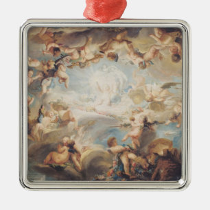 Triumph von Amor über allen Göttern, 1752 Silbernes Ornament