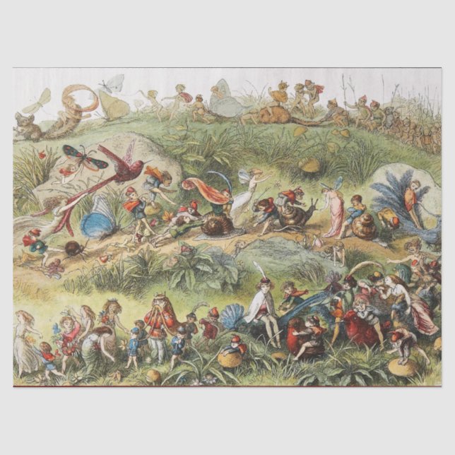 Triumphaler März des Elfkönigs, der Fairies, der G Seidenpapier (Vorderseite)