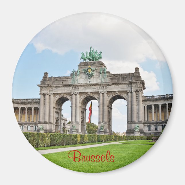 Triumphbogen im Cinquantenaire-Park in Brüssel Magnet (Vorne)