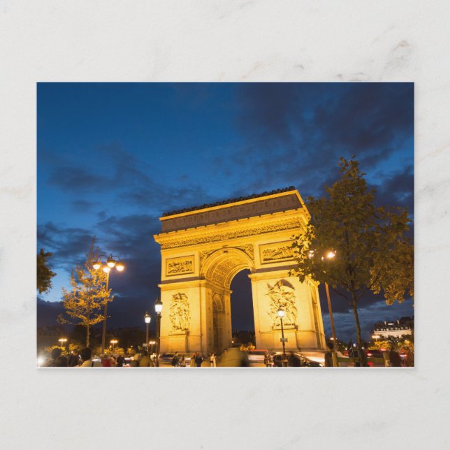 Triumphbogen in Dusk, Paris Postkarte (Vorderseite)