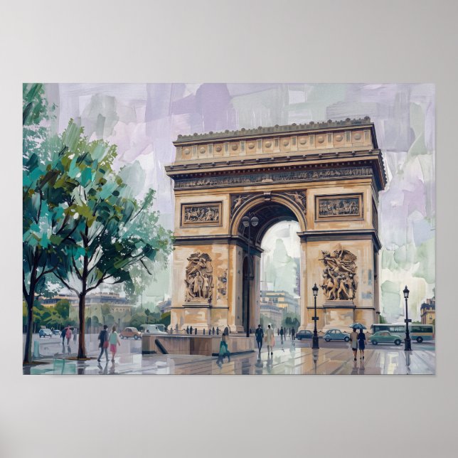 Triumphbogen, Paris, Frankreich Poster (Vorne)