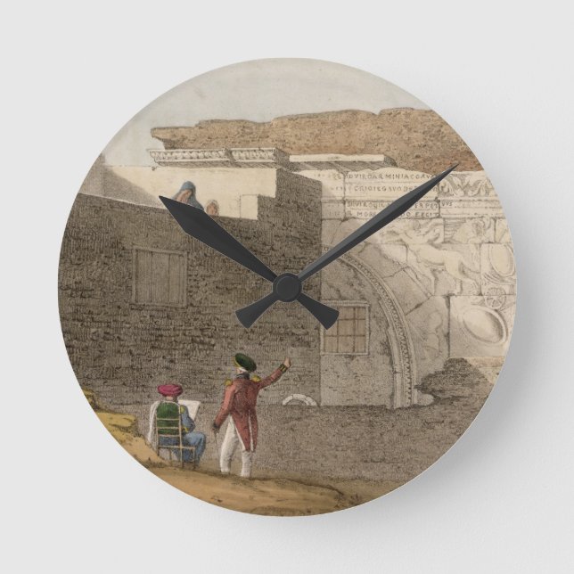 Triumphbogen, Tripoli, überziehen 4 von 'einer Runde Wanduhr (Vorderseite)