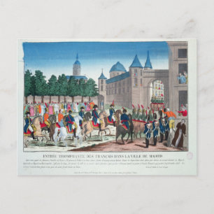 Triumpher Eintritt der Franzosen nach Madrid Postkarte