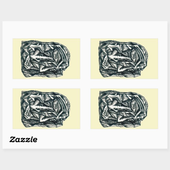 Triumvirat Rechteckiger Aufkleber (Blatt)