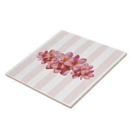 Trivet - Rosa Plumeria Fliese