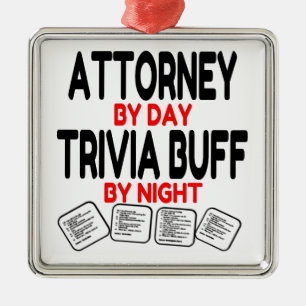 Trivia Buff Attorney Ornament Aus Metall