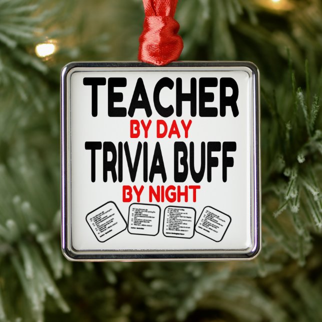 Trivia Buff Teacher Ornament Aus Metall (Baum)