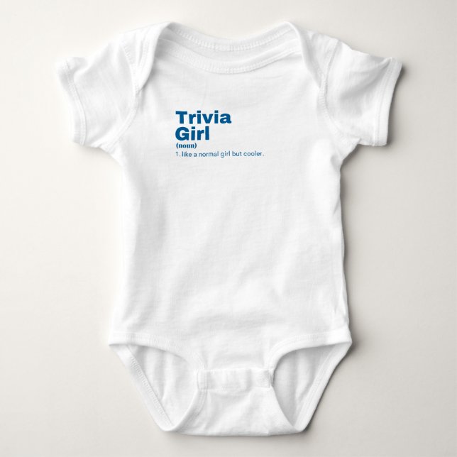 Trivia Girl - Trivia Baby Strampler (Vorderseite)