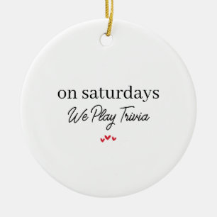 Trivia-Night-Schmuck, Spiel Nacht, Freund Geschenk Keramik Ornament