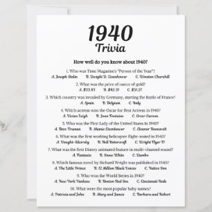 Trivia-Spiel 1940