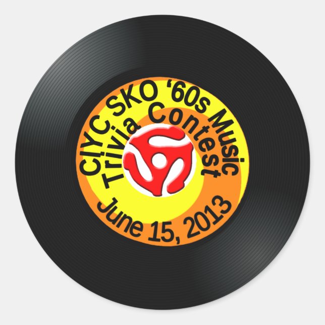 Trivialwettbewerb 1 runder aufkleber (Vorderseite)