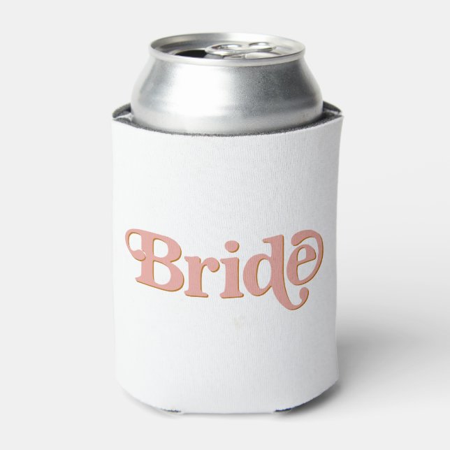 TRIXIE Retro 70er Jahre Groovy Bride Bachelorette Dosenkühler (Kanne Vorderseite)