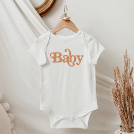 TRIXIE Retro 70er Jahre Themed Groovy Orange Baby Baby Strampler