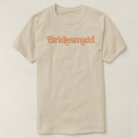 TRIXIE Retro 70er Themed Burnt Orange Bridesmaid